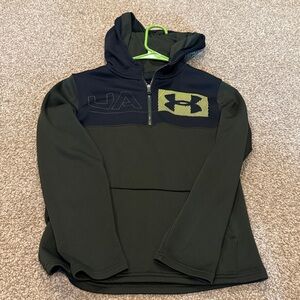 Under Armour Black and Neon Green Pullover